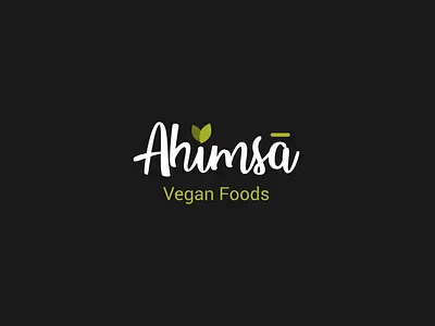 Ahimsa Vegan Foods branding design foodlogo graphic design logo logodesign typography vector