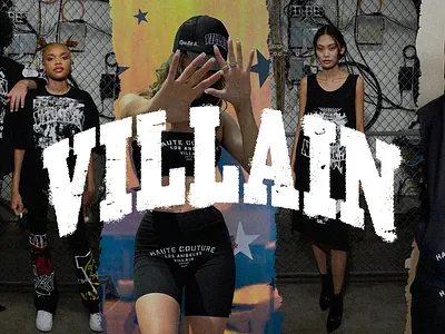 Villain Streetwear apparel clothing fashion fashion design logotype type typography