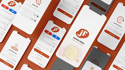 Joppie Fries branding delivery design illustration meal minimal potatos resturant ui uidesign uiux user interface design تصميم تطبيقات واجهة المستخدم