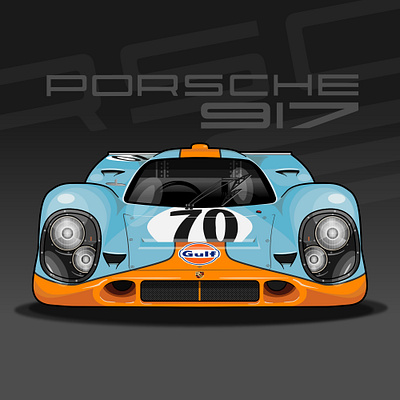 Porsche 917 design graphic design illustration vector