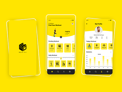Work Out - Fitness App 3d app appdesign branding design excerciseapp fitnessapp mobileapplication mobiledesign typography ui uidesign ux uxdesign webdesign workout