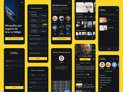 Steaming App - NatGeo amazon prime app figma mobile natgeo national geographic netflix star plus streaming ui ux