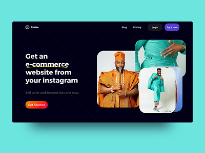 Fixxiee e-commerce black black webpage dailyui design e commerce fashion landing page tradition ui ux web webdesign website