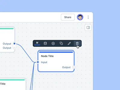 Visual Scripting Editor avatar canvas clean collaborative development edges editing editor flow flow builder node node builder product design tool toolbar ui design visual visual programming web app