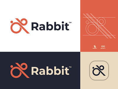 Rabbit Logo Concept | Rabbit app icon brand design brand logo branding business logo company logo creative logo ecommerce infinity logo logo logo concept logo design logo mark logo vector minimalist logo modern logo professional logo concept rabbit rabbit logo rabbit logo concept