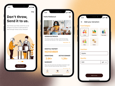 Food Donation Concept App adobexd app ui appui community donation figma food food donation help helping humanity mobile app save food sketch ui ui ux ui design uidesign uiux ux