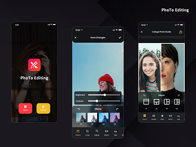 Picture Editor - App 3d brightness collage photo frame dark edit editing effacts freame gallery graphic design grid icone logo photo photoediting photoshop picture tools ui ux