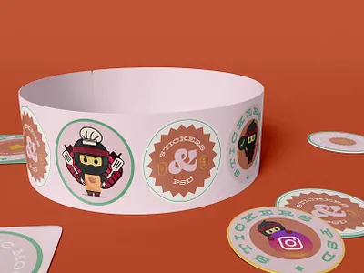 Ninja Sticker look mockup ninjas sticker