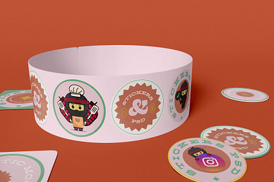 Ninja Sticker look mockup ninjas sticker