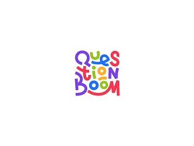 QuestionBoom branding cute design funy logo vector