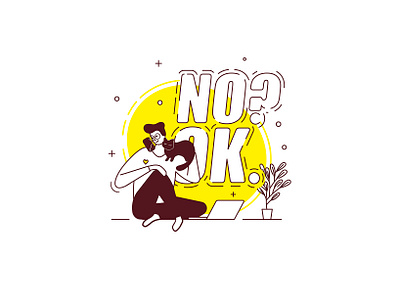 It is OK to say NO adobe illustrator book cat graphic design illustration no vector website illustration work