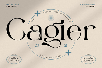 Cagier - Display Font branding design font fonts logo logo type typography ui