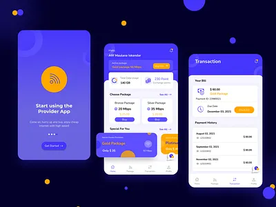 Internet Provider App Concept app design graphic design illustration typography ui ux