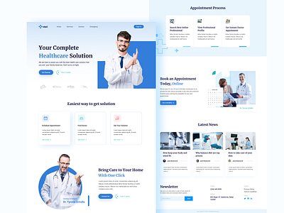 VAXI- Healthcare Website Homepage Exploration design doctor doctor website dribble freelancer graphic design healthcare homepage landing page medical medical care medical website personal doctor portfolio ui ui treand user interface webdesign webpage website