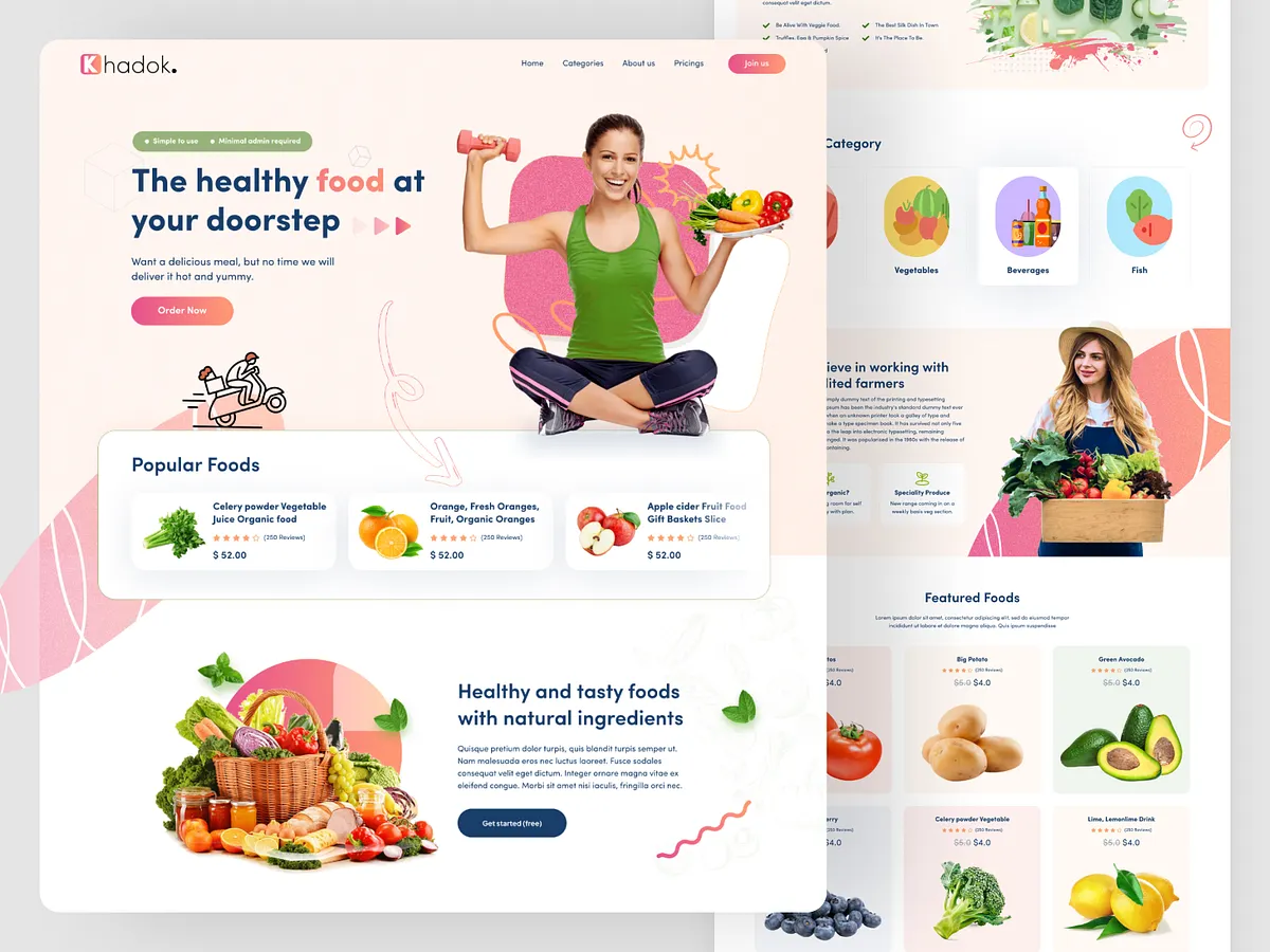 Browse thousands of Landing Page For Food Delivery images for design