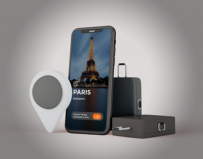 Travel Check Points Application UI 3d animation branding design graphic design graphic designer illustration logo motion graphics typography ui ux vector