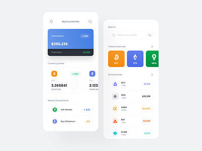 Digital Currency Wallet 🎈💰 app app design buy currency deposit design fee money payment purse sell tender ui uidesign ux uxdesign