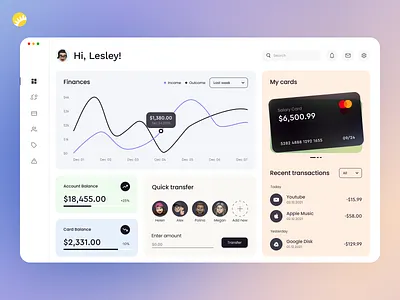 Personal Finance - Dashboard admin analysis app app design application clean dashboard design finance financial interface minimal overview ui ux uxui web