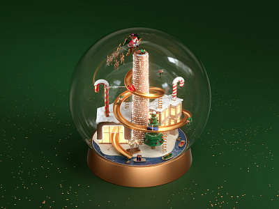 For a magical christmas 3d 3dsmax cgi christmas corona renderer motion design tyflow