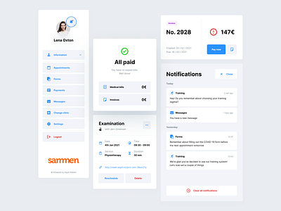 Aspit Patient: Components components design system health light navigation patient ui widgets