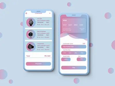 Credit Card app credit card typography ui ux watch