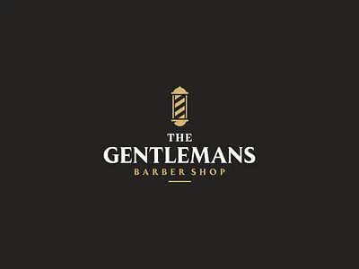 The Gentlemans Logotype barber barbershop beard hair minimal shop
