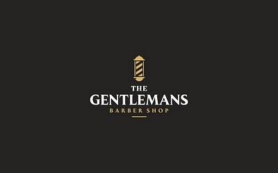 The Gentlemans Logotype barber barbershop beard hair minimal shop
