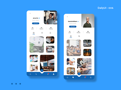 #DailyUI - 006 - profile page app branding dailyui design graphic design illustration logo typography ui ux vector
