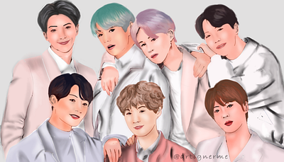BTS art design digital art graphic design illustration