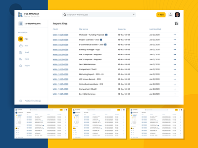 File Manager app app screen design design digital drive digitalize documents manager enterprise app file management file manager interface storage management ui ux warehouse management