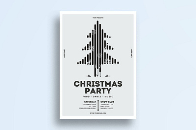 White Christmas Event Flyer catalog christmas christmas event clean design event flyer flyer flyer christmas holiday illustration indesign magazine modern new year print printable snow template winter xmas