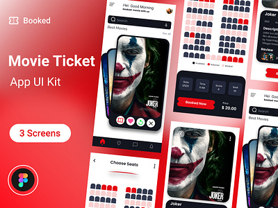 Booked Movies Sett App UI Kit