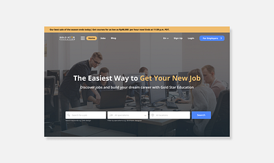 Job Market Website Design application design designer graphic design ui uiux ux