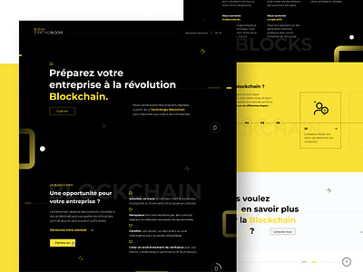 Starting Blocks hero home page landing page layout logo ui webdesign yellow