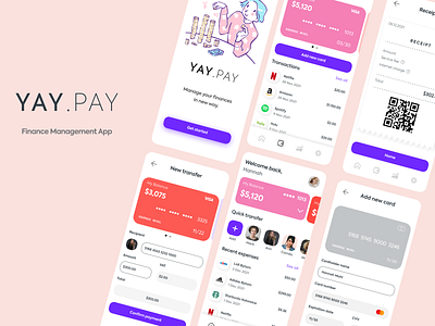 YAY.PAY Financial App android app application bank branding design finance graphic design mobile ui ux