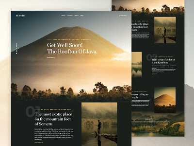 Mountain Semeru Website ui web design web mountain web travel
