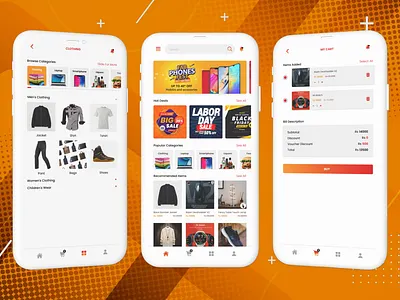 Ecommerce Mobile App UI Design android basic ui basic ux branding clean ui design illustration logo mobile ap ux mobile app mobile app design mobile app ui ui ui design trends