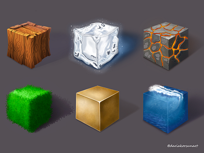 Materials 2d 2dart 3d conceptart design gamedesign gamedev gameui icon illustration materials texture ui