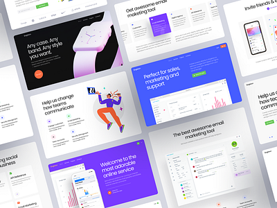 Singleton UI Kit 💜 application branding craftwork design graphic design illustration landing logo ui vector web website