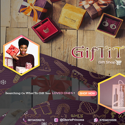 GIFTIT (Gift Shop) Ad branding design graphic design illustration logo typography