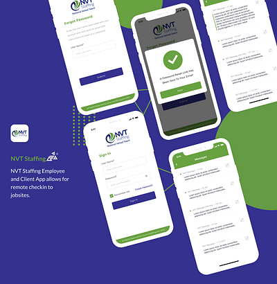NVT Staffing App app design figma flat graphic design prototype ui userinterface uxdesign