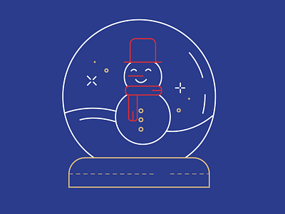 Snowman Snowglobe branding christmas design illustration plane crazy snowglobe snowman vector workfromhome world of christmas