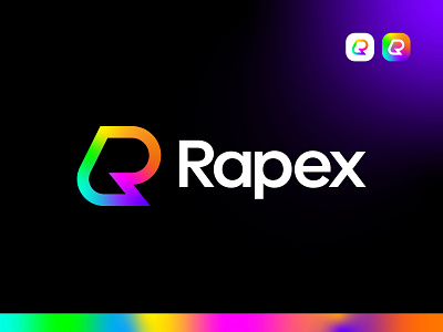 Rapex Logo Mark - unused best logo designer blockchain branding colorful creative logo design crypto logo design gradient graphic design icon logo logo mark logodesign r letter r logo redesign startup symbol unused logo vector