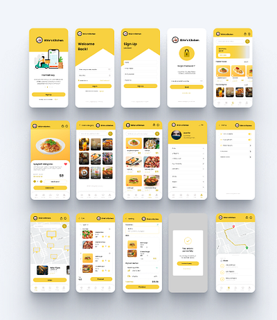 Ririe's Kitchen Food Delivery App animation app icon illustration logo motion graphics ui