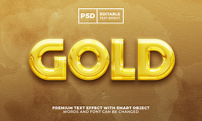 Liquid Luxury Gold 3D Editable Text Effect PSD Template 3d background branding design editable glitter gold golden graphic design liquid logo luxury premium template text effect typography