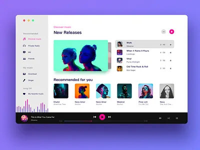 Music App Concept android apple clean design dashboard design homescreen ios app ipad iphone kit music splash screen ui website