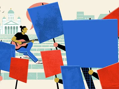 Music and Politics digital illustration editorial illustration illustration magazine music musician politics
