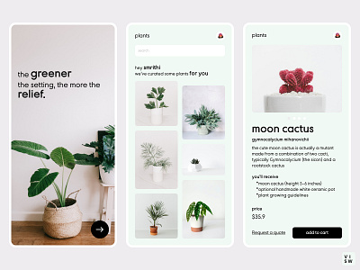 plants app design greenery home home interiors homepots interiors minimal minimalistic plant plants ui vegan web