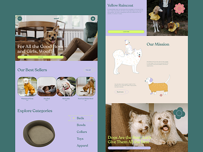 Pet Store Website Design branding design dogs ecommerce graphic design illustration interface pet shop pet store pets ui user experience user interface ux web web design web page website illustration