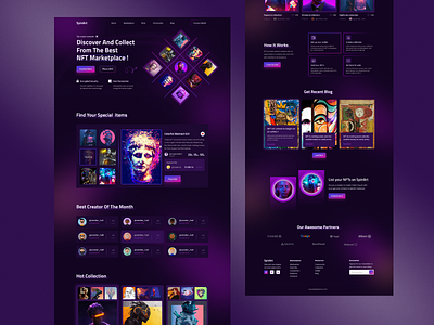 NFT marketplace landing page creative ui digital asset nft nft landing page nft marketplace nft ui nft uxui nft website non fungible token